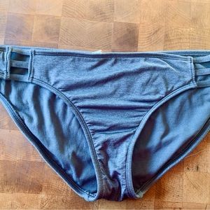 Athleta Gray Bikini Bottom Size Medium